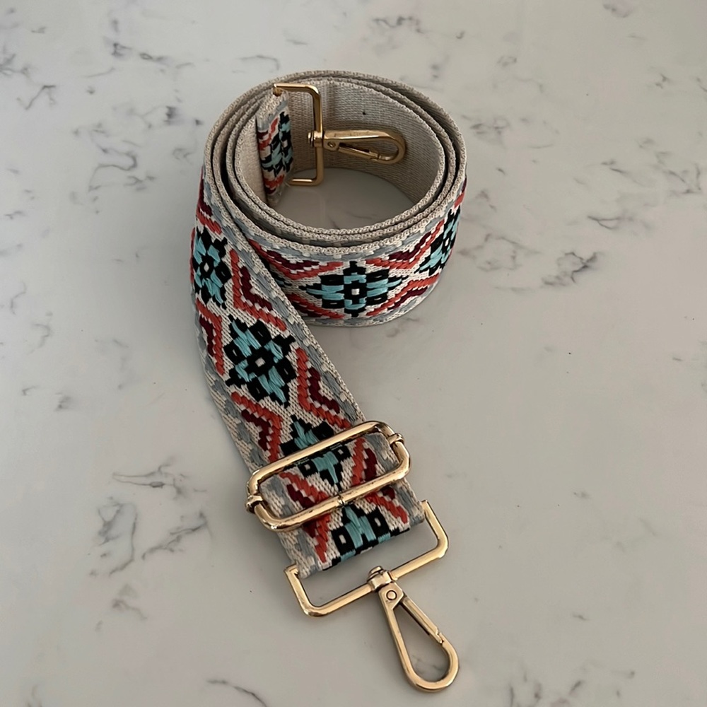 Social Threads Guitar Strap for crossbody bag.
